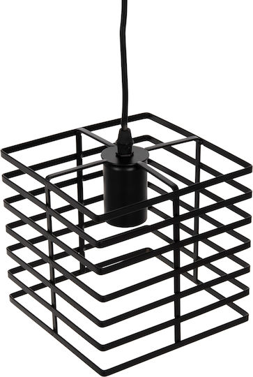 HomeMarkt Black Pendant Ceiling Light with E27 Socket 16x16x124cm