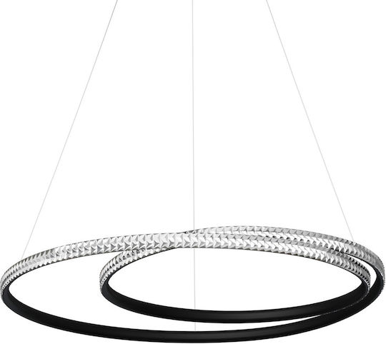 Alphab2b Brilliant LED Κρεμαστό Φωτιστικό Μαύρο 60x120εκ.