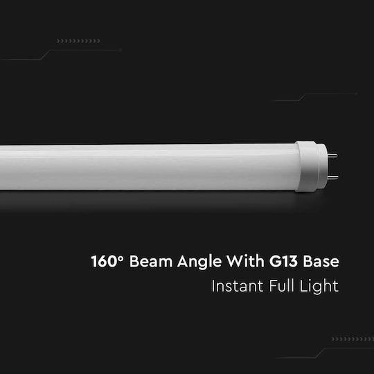 V-TAC LED Bulb 20W Fluorescent Type 150εκ. for Socket G13 and Shape T8 Natural White 2100lm