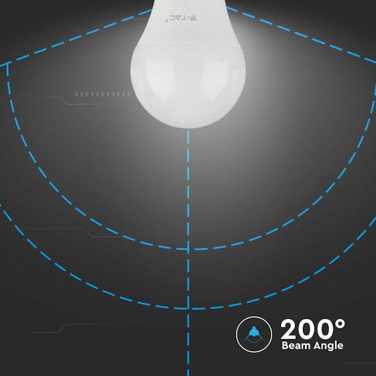 V-TAC LED Bulb 10.5W 112mm for Socket E27 and Shape A60 Cool White 1055lm