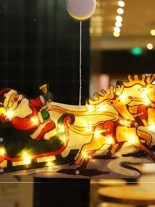 Aigostar Illuminated Christmas Plastic Figure Sleigh Height 25cm