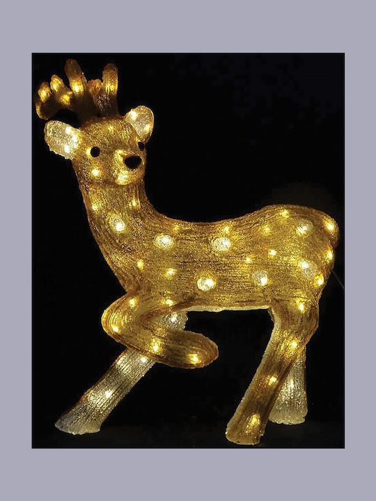 Lianos Illuminated Christmas Plastic Figure Reindeer Height 55cm