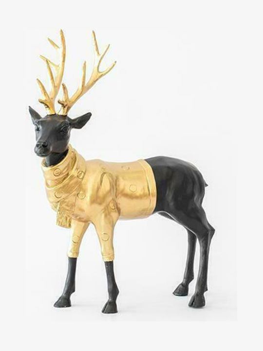 Eurolamp Christmas Ceramic Figure Reindeer Black Height 39.5cm