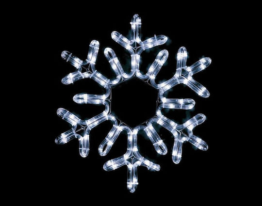 Aca Осветена Коледна Фигура Люспи Бяла 38x38x38см. Snowflake