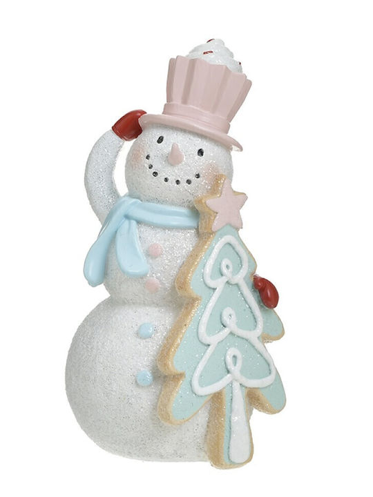 Inart Christmas Plastic SNowman Figure Multicolour 31x8x7cm