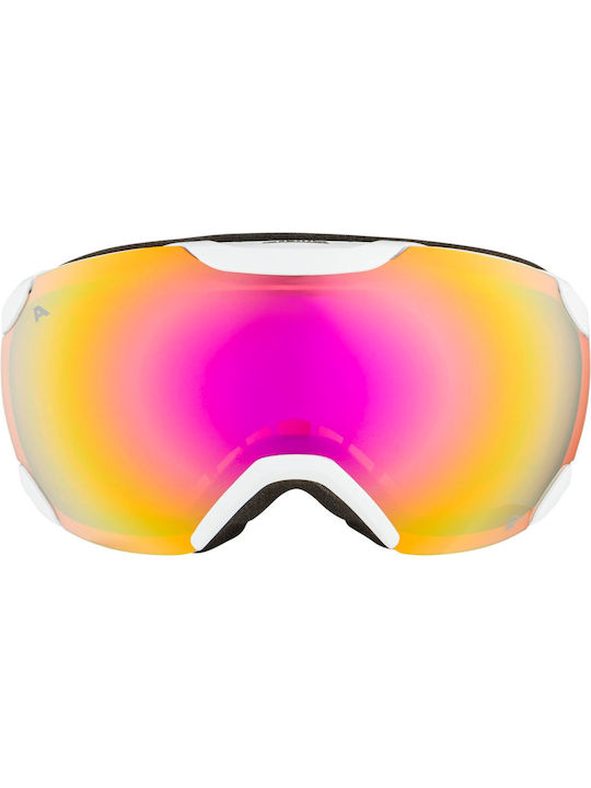 Alpina Pheos S Q-lite Masca de schi și snowboard Pentru adulți Violet cu Lentilă în culoarea Roz
