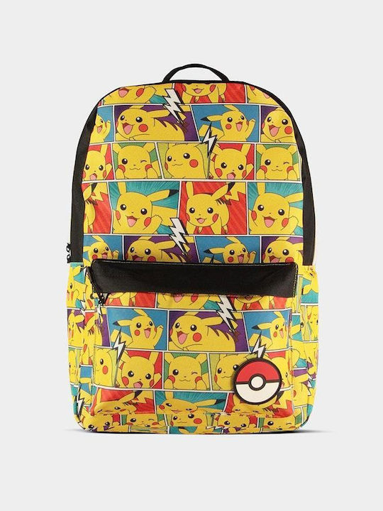 Difuzed Pokemon Pikachu School Bag Backpack Elementary, Elementary Yellow 16Liters