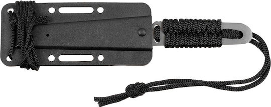 MFH Action I Tanto Blade / Wrap Handle Knife Survival Black in Sheath