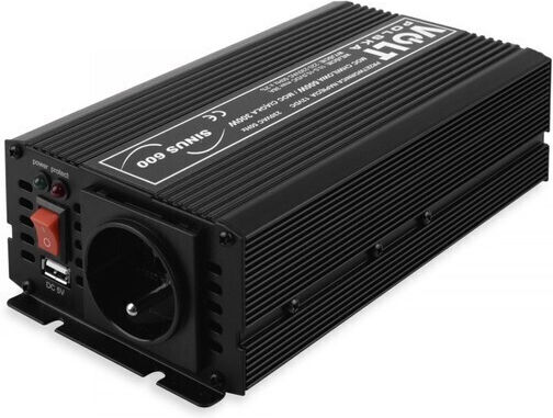 Volt Инвертор за кола 600W за преобразуване на 12V DC в 220V AC
