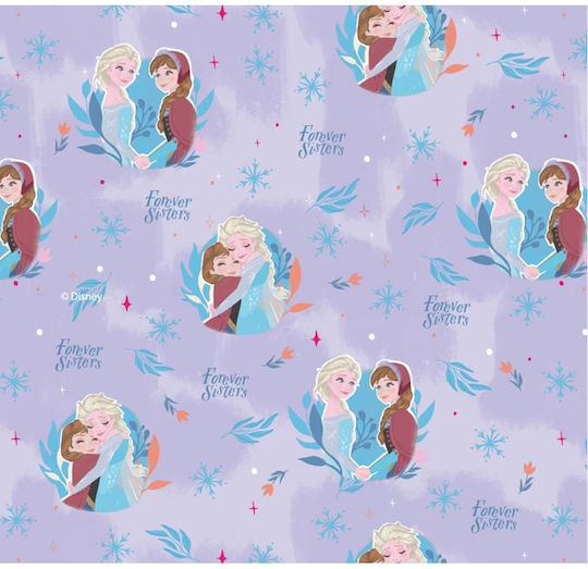 Diakakis Wrapping Paper for Gift with Theme "Frozen" Lilac 70x200cm.