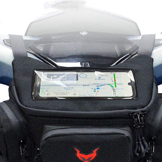 Moto Centric Τσαντάκι Τιμονιού Μοτοσυκλέτας 4lt σε Μαύρο Χρώμα