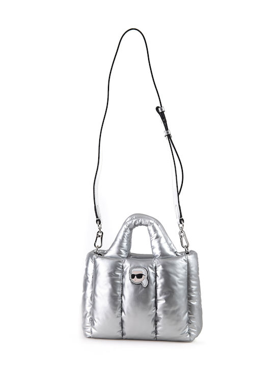 Karl Lagerfeld Ikonik 2.0 Damen Tasche Hand Silber