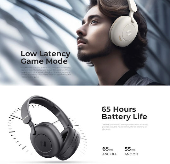 Havit H655BT Ασύρματα / Ενσύρματα On Ear Ακουστικά με 76 ώρες Λειτουργίας Μαύρα