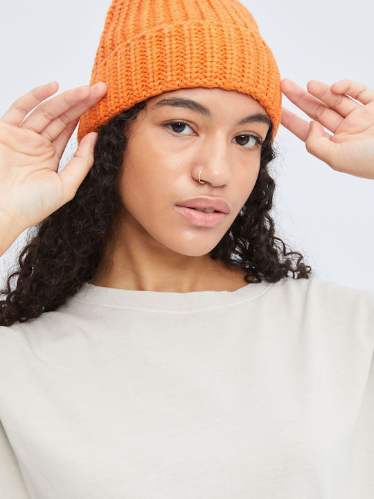 Aristoteli Bitsiani Beanie Unisex Beanie Gestrickt in Orange Farbe