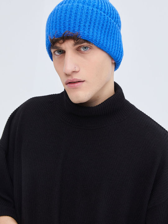 Aristoteli Bitsiani Beanie Unisex Beanie Gestrickt in Blau Farbe