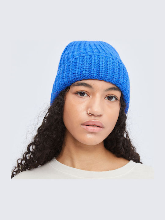 Beanie Unisex Σκούφος Πλεκτός σε Μπλε χρώμα