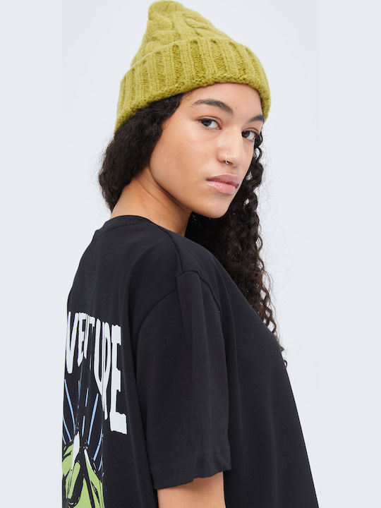 Beanie Unisex Σκούφος Πλεκτός σε Χακί χρώμα