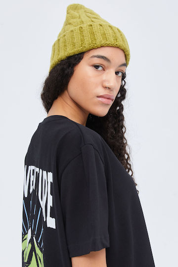 Beanie Unisex Beanie Knitted in Khaki color