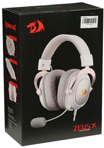Redragon H510 Zeus-X RGB Over Ear Gaming Headset με σύνδεση USB Λευκό