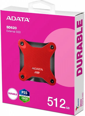 Adata USB 3.2 External 2.5" SSD 512GB Red