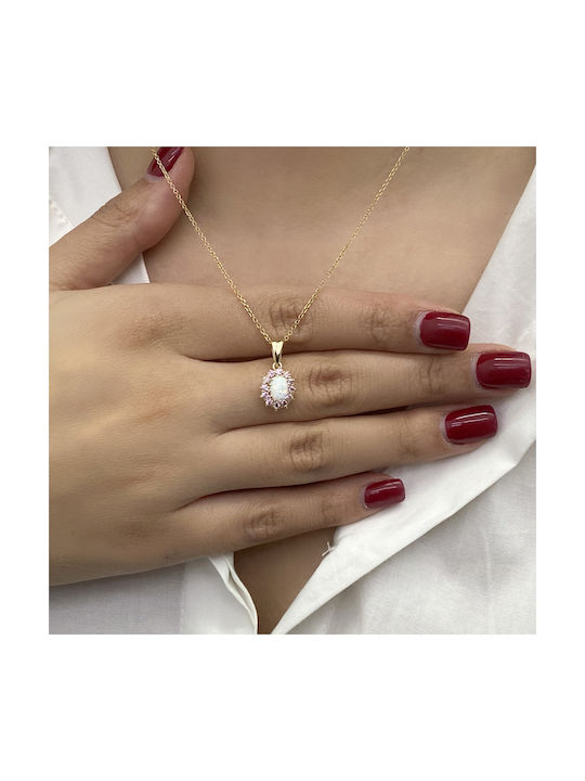 Charm from Gold 14K with Zircon