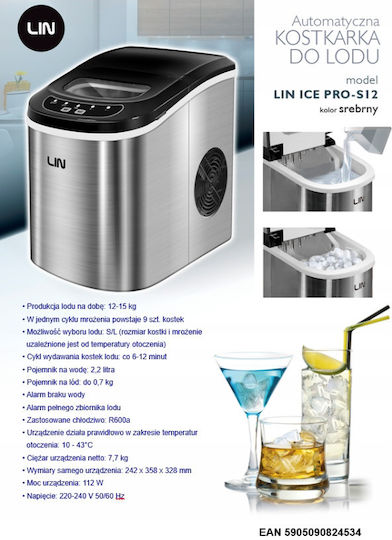 Lin Ice Machine with Daily Production 12kg 351349