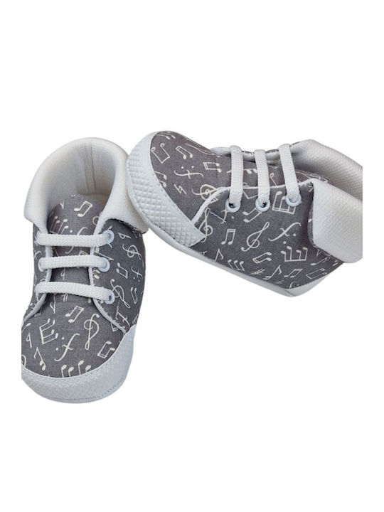 Βρεφικά Sneakers Αγκαλιάς Γκρι