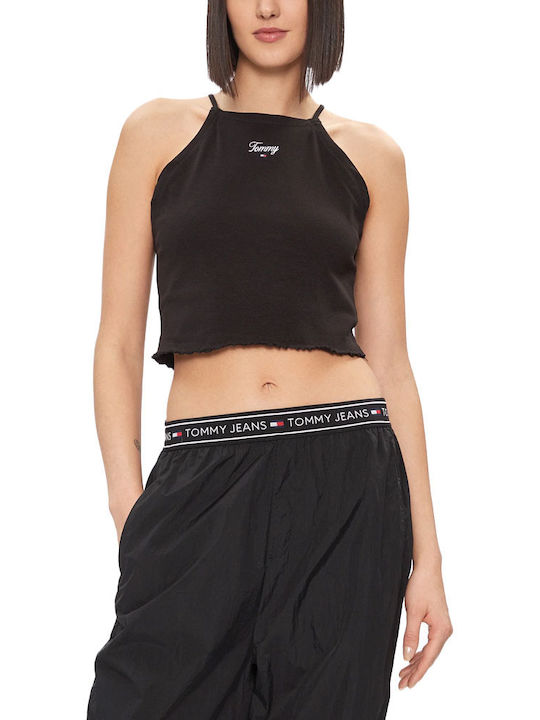 Tommy Hilfiger Women's Athletic Crop Top with Straps Black