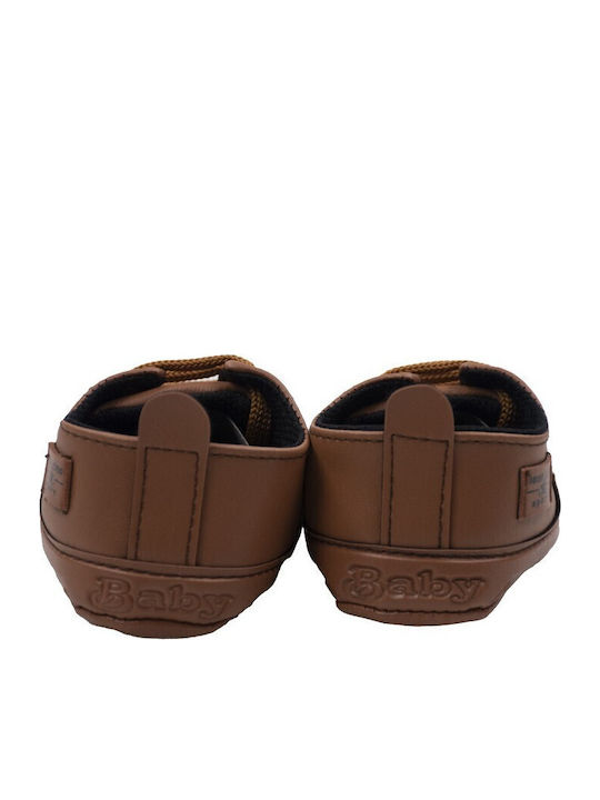 Leonchino Βρεφικά Sneakers Αγκαλιάς Καφέ