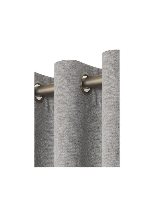 Viokarpet Verdunkelungsvorhang mit Grommets Grau 140x265cm