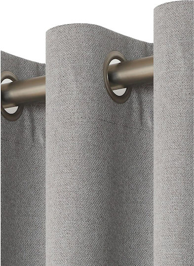 Viokarpet Затъмняваща Пердета С Копчета Сиви 140x265см