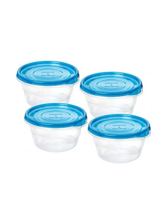 Sistema Take Alongs Lunchbox Kunststoff Blau 17.5x16cm 4Stück