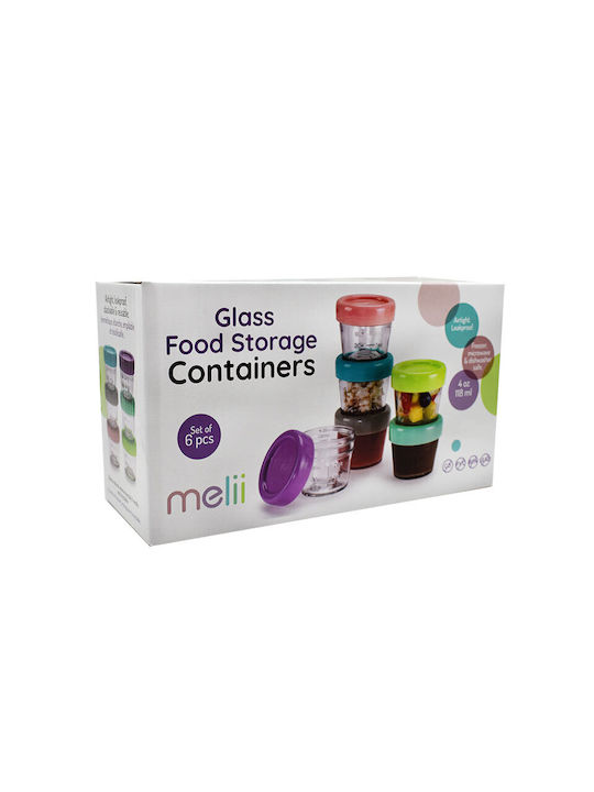 Melii Microwave Glass Lunch Box Brown 6pcs