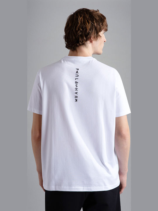 Tシャツ・カットソー PAUL  SHARK Men T Shirts 2441102110A White Paul & Shark T Shirt White Mens Paul & Shark