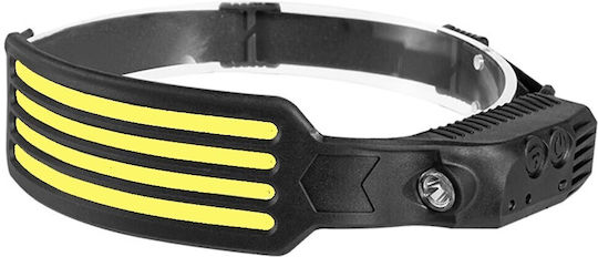 Ideahellas Rechargeable Headlamp LED IPX4 with Maximum Brightness 4000lm 4pcs Black