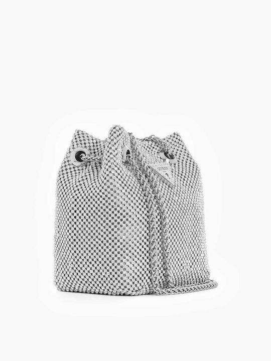 Damenbeutel Schultertasche Silber