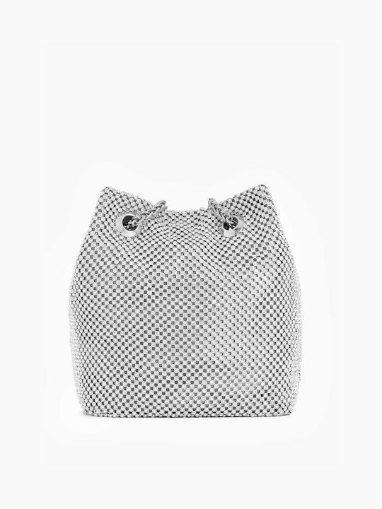 Damenbeutel Schultertasche Silber