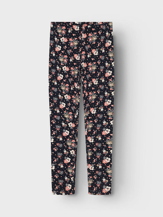 Name It Kinder Leggings Lang Dark Sapphire Flowers