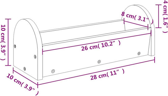 vidaXL Feeder for Rabbit Brown