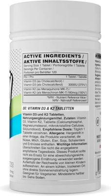 Naughty Boy D3 + K2 Vitamin für Unterstützung des Immunsystems 3000iu 120 Registerkarten