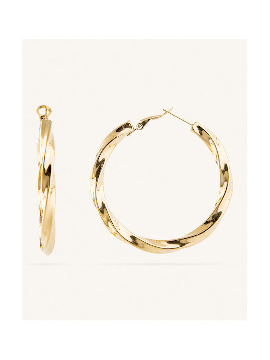 StanStefan Earrings Hoops made of Steel Gold Plated