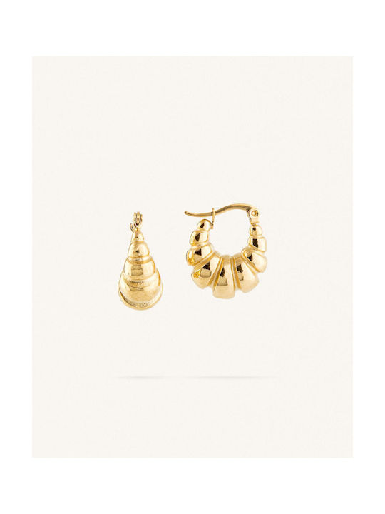 StanStefan Earrings Hoops made of Steel Gold Plated