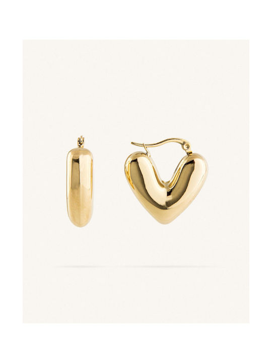 StanStefan Single Earring Hoop made of Steel Gold Plated