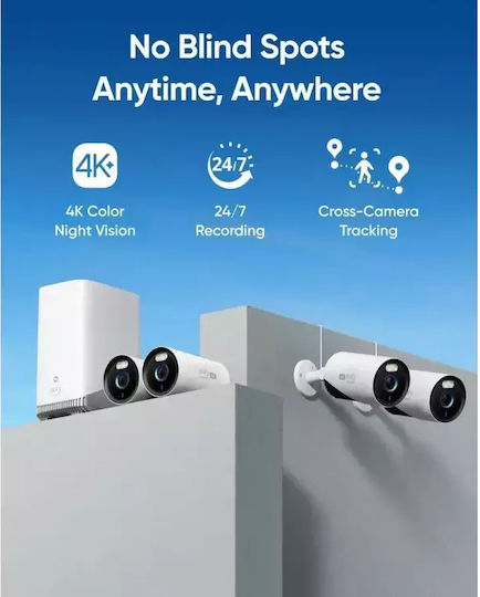 Eufy Surveillance System EufyCam E330 Professional 2 Cameras Wireless Cameras IP 8MP with Control Hub