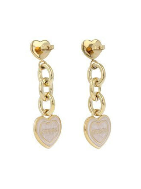 Guess Earrings made of Steel Gold Plated with Pearls