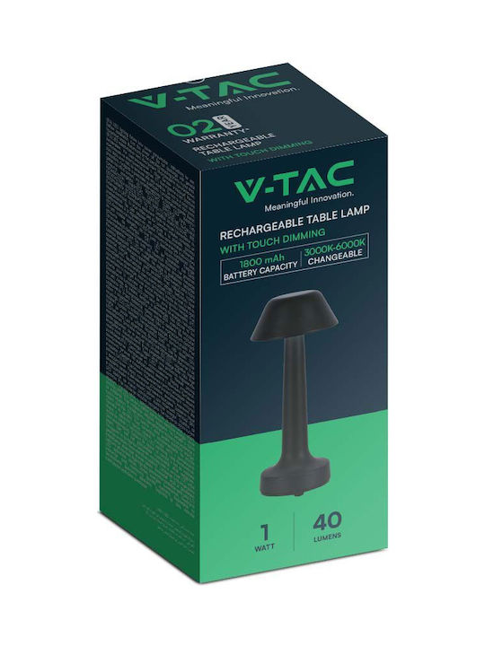 V-TAC Metall Tischlampe LED mit Schwarz Schirm und Basis