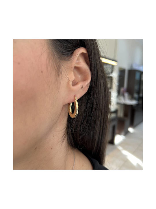 Sasashop Earrings Hoops made of Gold 14K