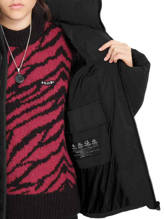 Woldsmooth Kurz Damen Puffer Jacke für Winter BLK/BLACK