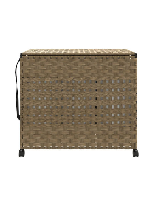 vidaXL Wäschekorb Stoff Klappbar mit Deckel 66x35x60cm Braun