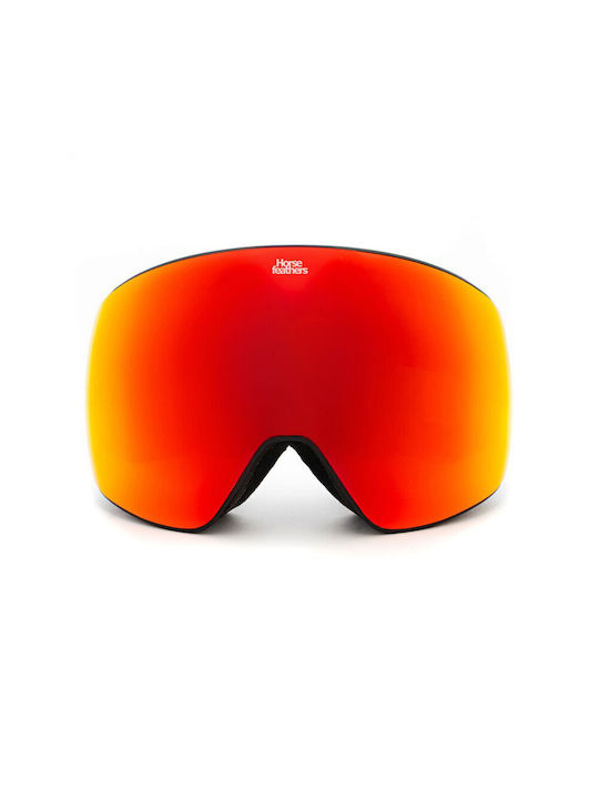 Horsefeathers Ski- und Snowboardbrille für Erwachsene Schwarz mit schwarzem Spiegelfilter